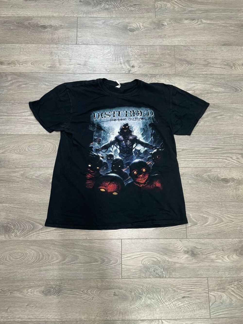 Disturbed The Lost Children Band T-Shirt Heavy Metal Rock Graphic Tee Black XL